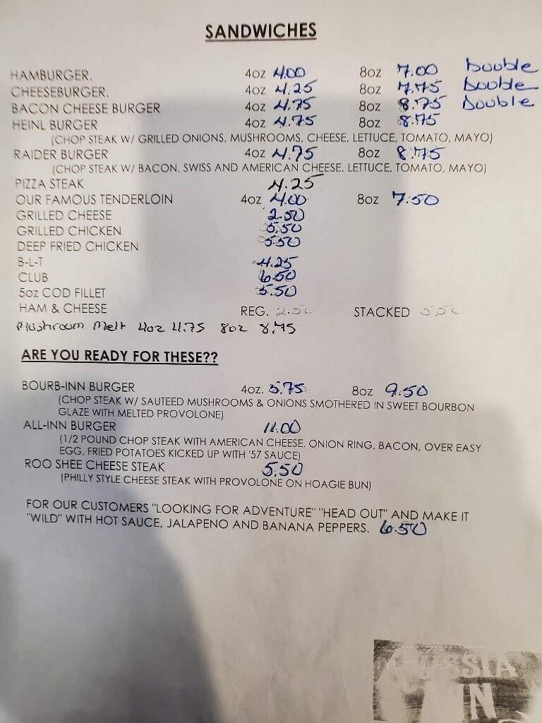 Russia Inn - Russia, OH menu_pic