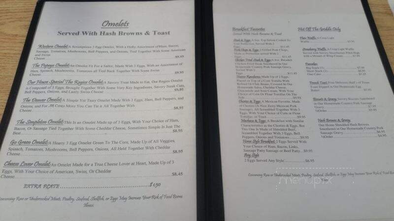 Regios Cafe - Redmond, OR menu_pic