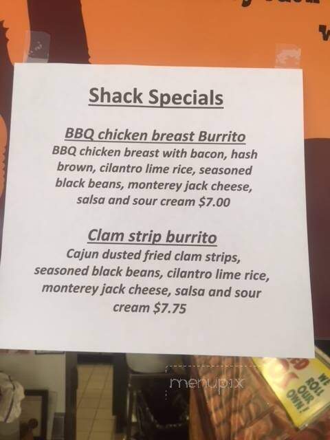Burrito Shack - Arvada, CO menu_pic