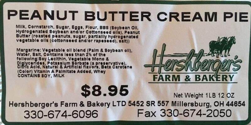 Hershberger Farm & Bakery - Millersburg, OH menu_pic