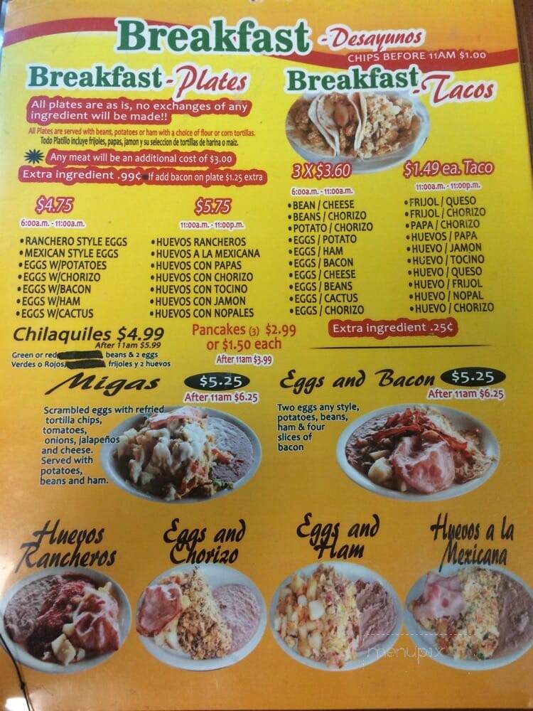 Taqueria La Tapatia - Round Rock, TX menu_pic