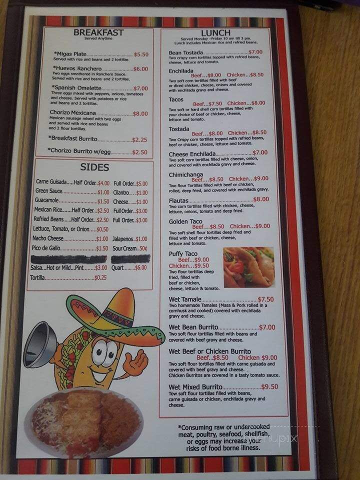 Los Panchos - Flint, MI menu_pic