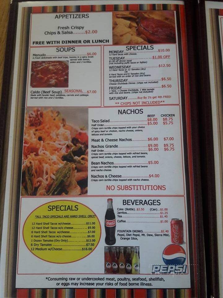 Los Panchos - Flint, MI menu_pic
