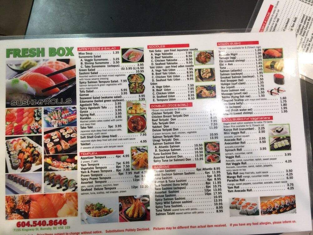 Fresh Box Sushi - Burnaby, BC