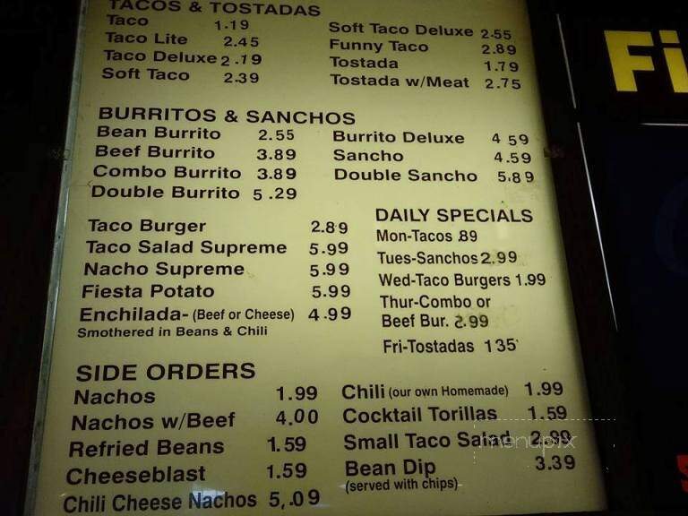 Fiesta Grande - Hutchinson, KS menu_pic