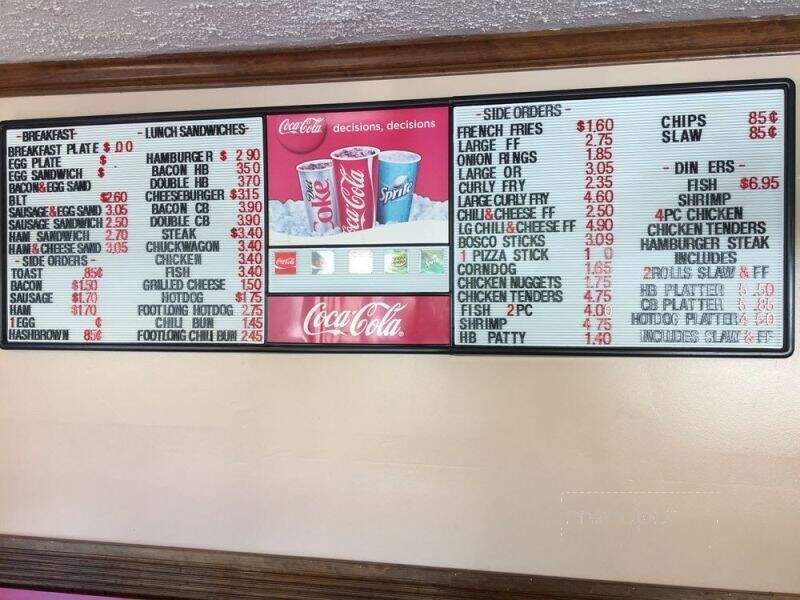 Engle's Drive-In - Pineville, KY menu_pic