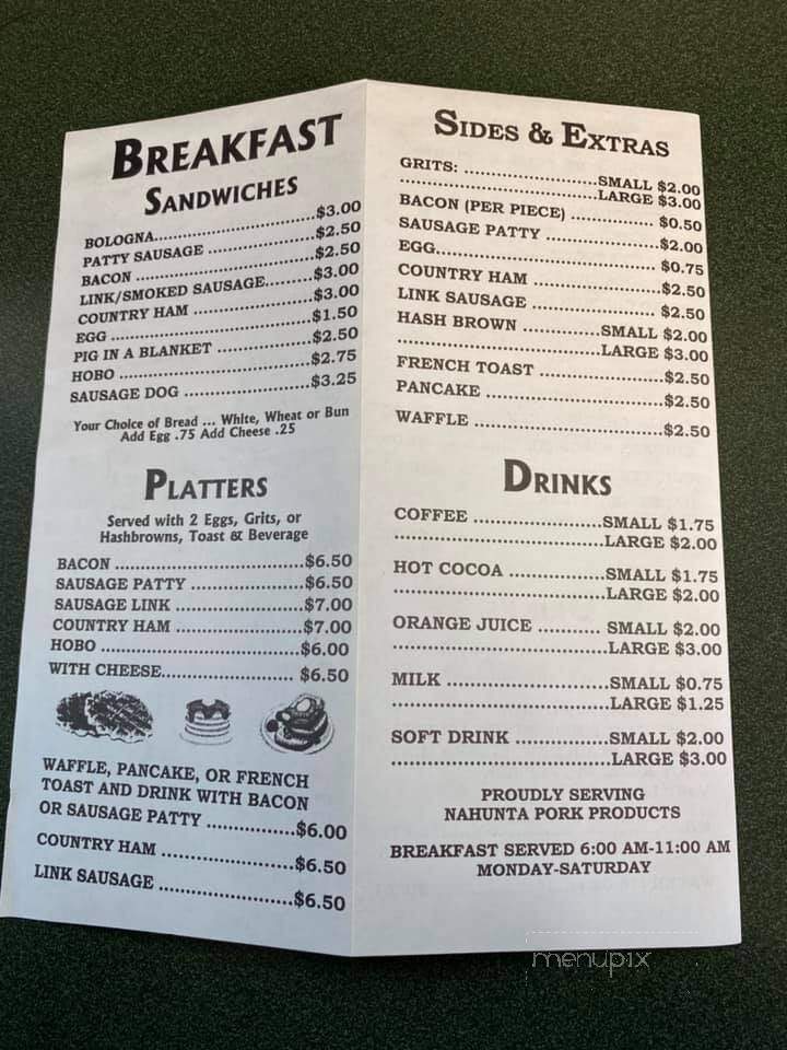 Tasty Shoppe - Goldsboro, NC menu_pic