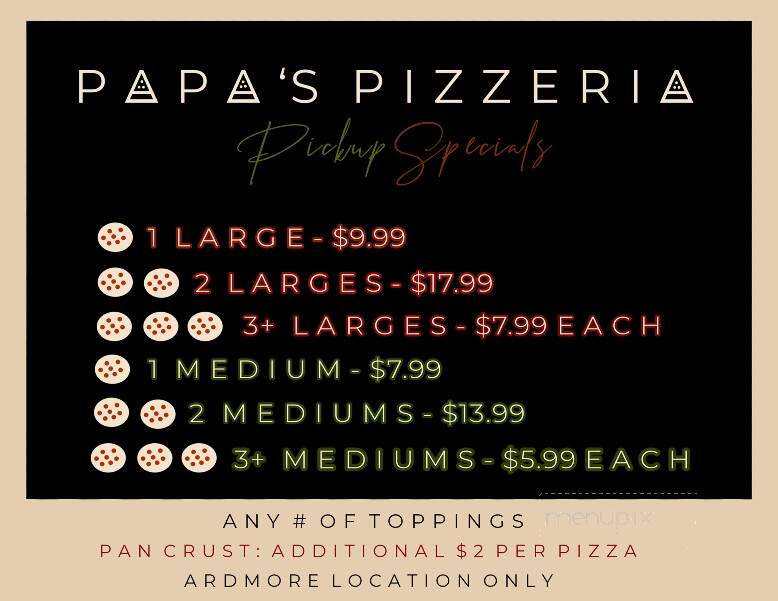 Papa's Pizzaria - Ardmore, OK
