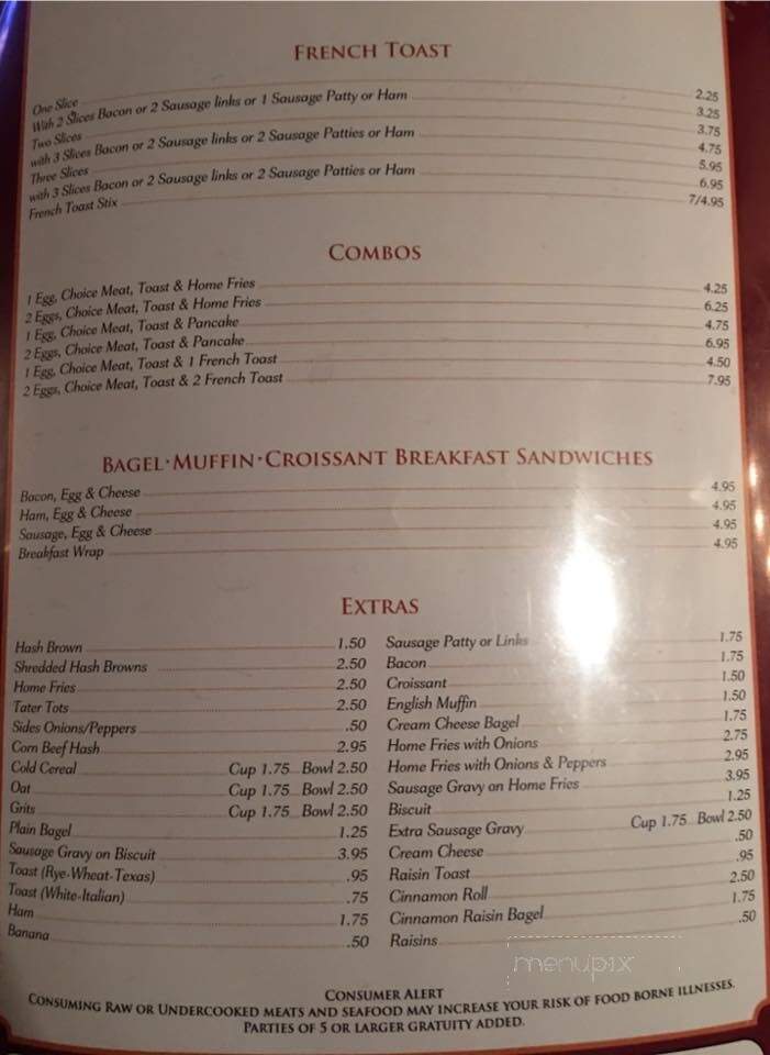 Central Restaurant - Apollo, PA menu_pic