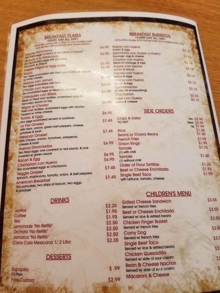La Joya Mexican Cocina - Wylie, TX menu_pic
