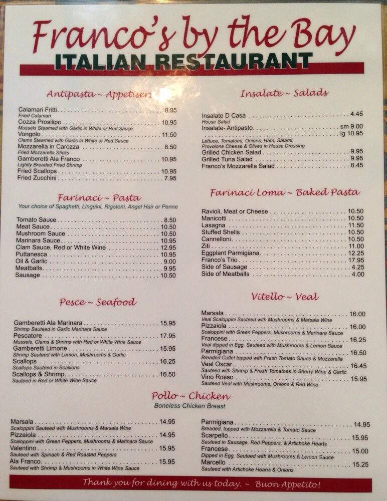 Franco's By The Bay - Norfolk, VA menu_pic