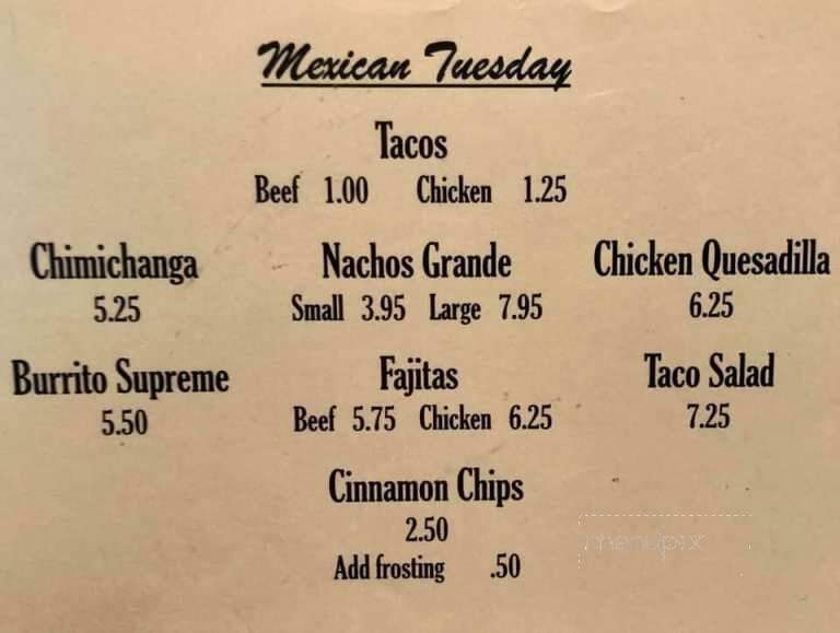 Isaar Inn - Seymour, WI menu_pic