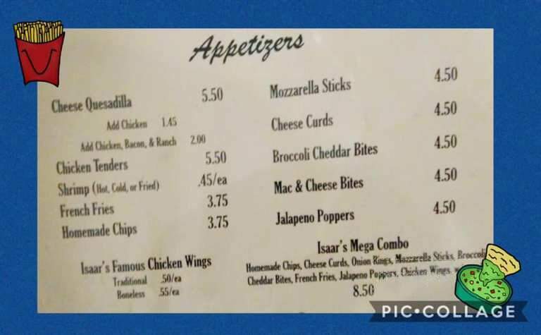 Isaar Inn - Seymour, WI menu_pic