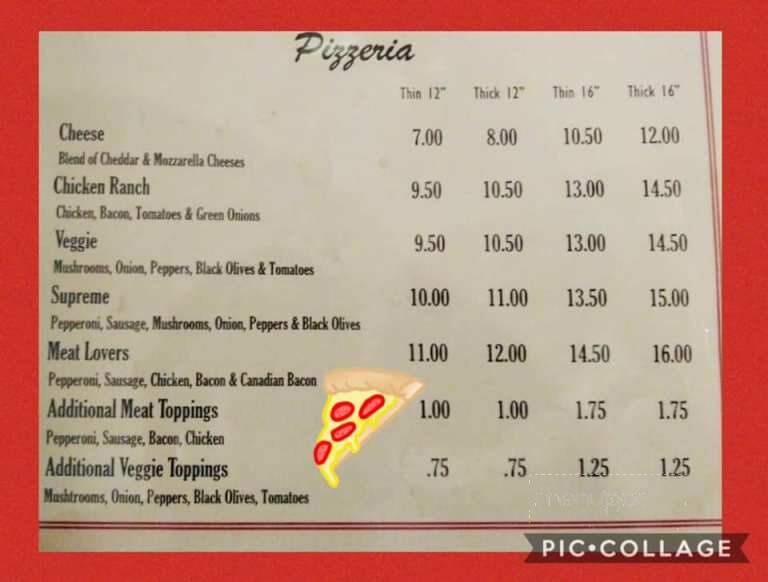 Isaar Inn - Seymour, WI menu_pic