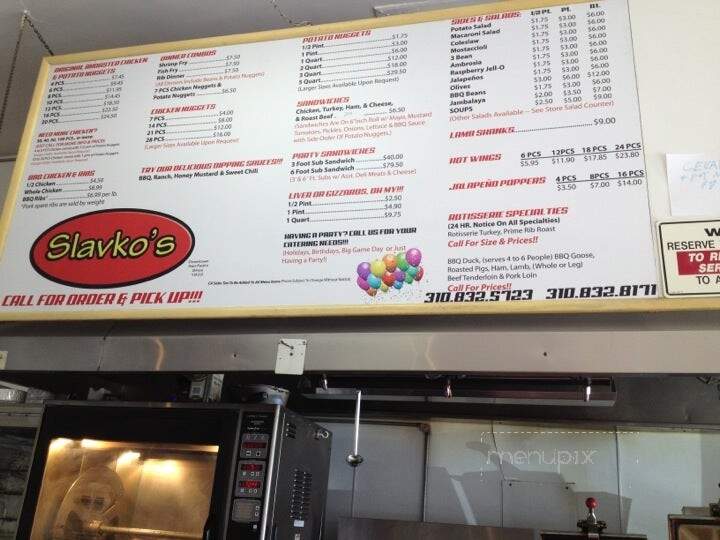 Slavko's Harbor Poultry - San Pedro, CA menu_pic