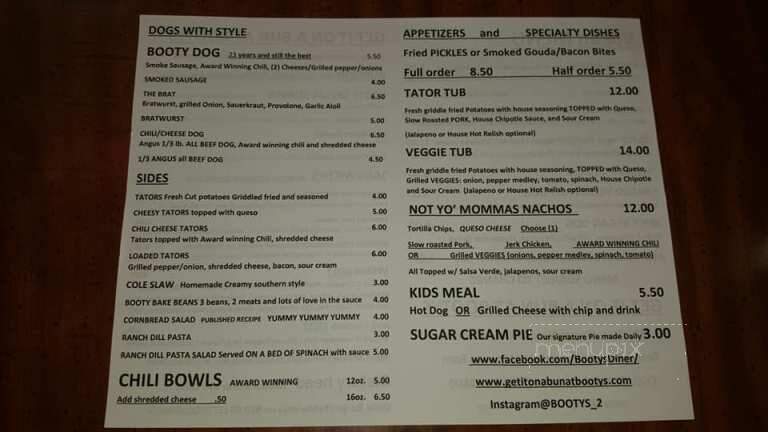 Get It On A Bun At Booty's - New Albany, IN menu_pic