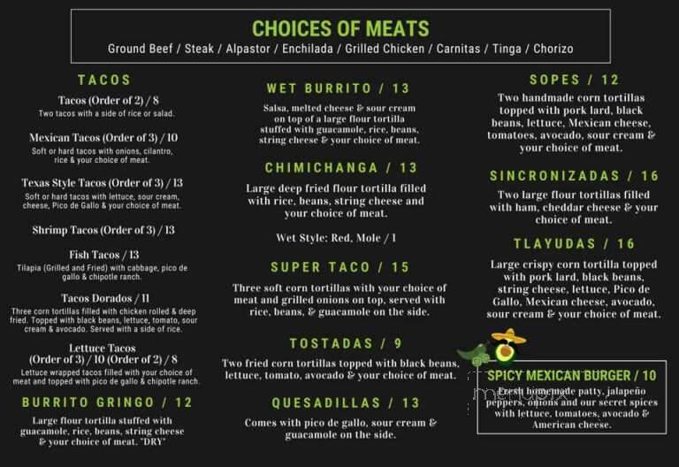 El Guacamole Mexican Grill - Pine Plains, NY menu_pic