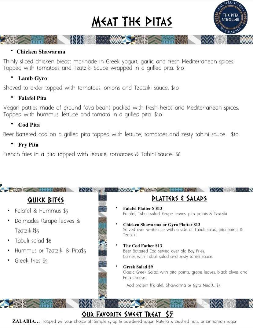 The Pita Stroller - Summerville, SC menu_pic