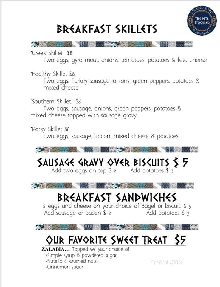 The Pita Stroller - Summerville, SC menu_pic
