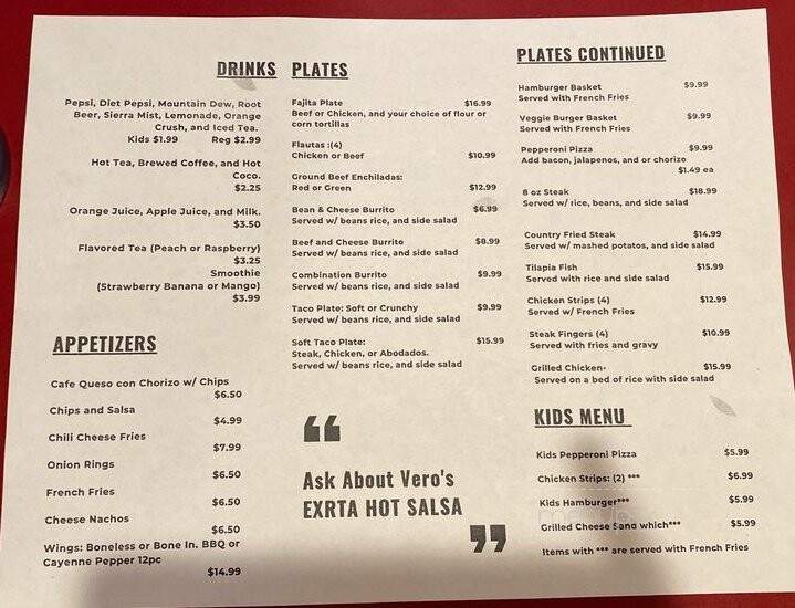 Cactus Cafe - Carlsbad, NM menu_pic