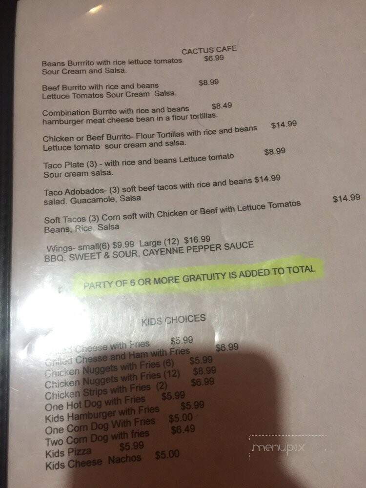 Cactus Cafe - Carlsbad, NM menu_pic