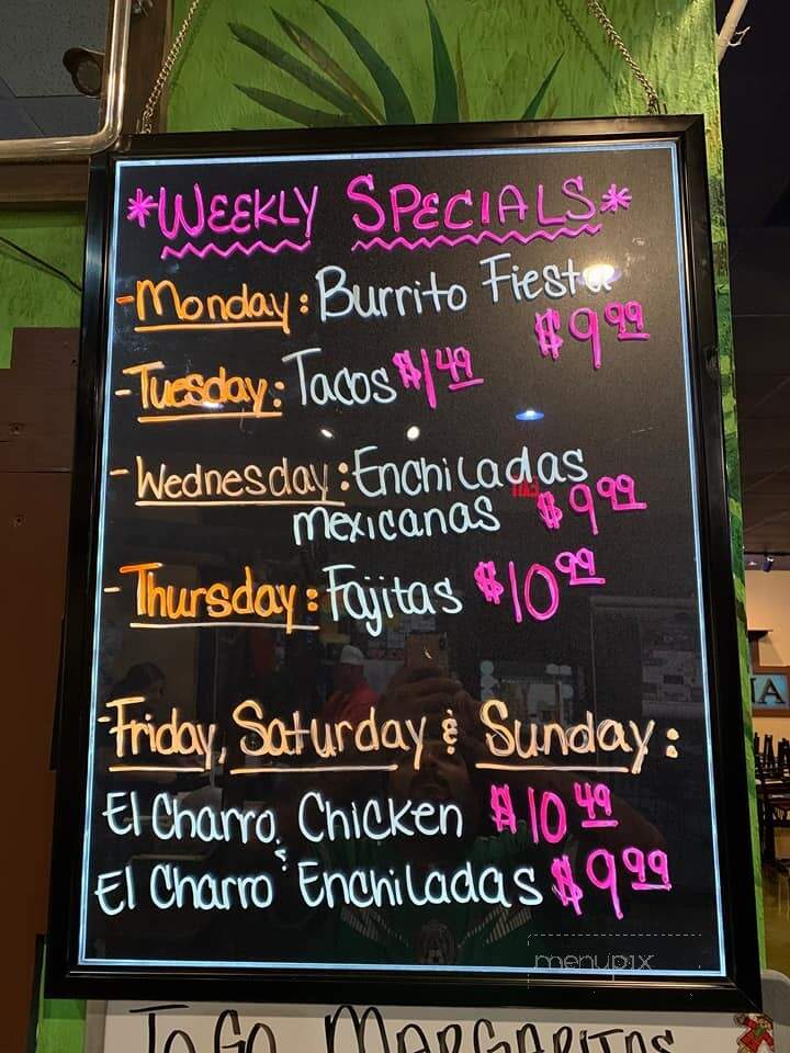 El Charro - Nixa, MO menu_pic