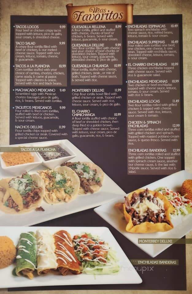 El Charro - Nixa, MO menu_pic