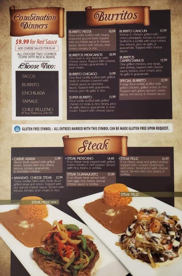 El Charro - Nixa, MO menu_pic