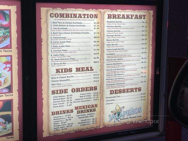 Jalapenos Authentic Mexican Food - St George, UT menu_pic