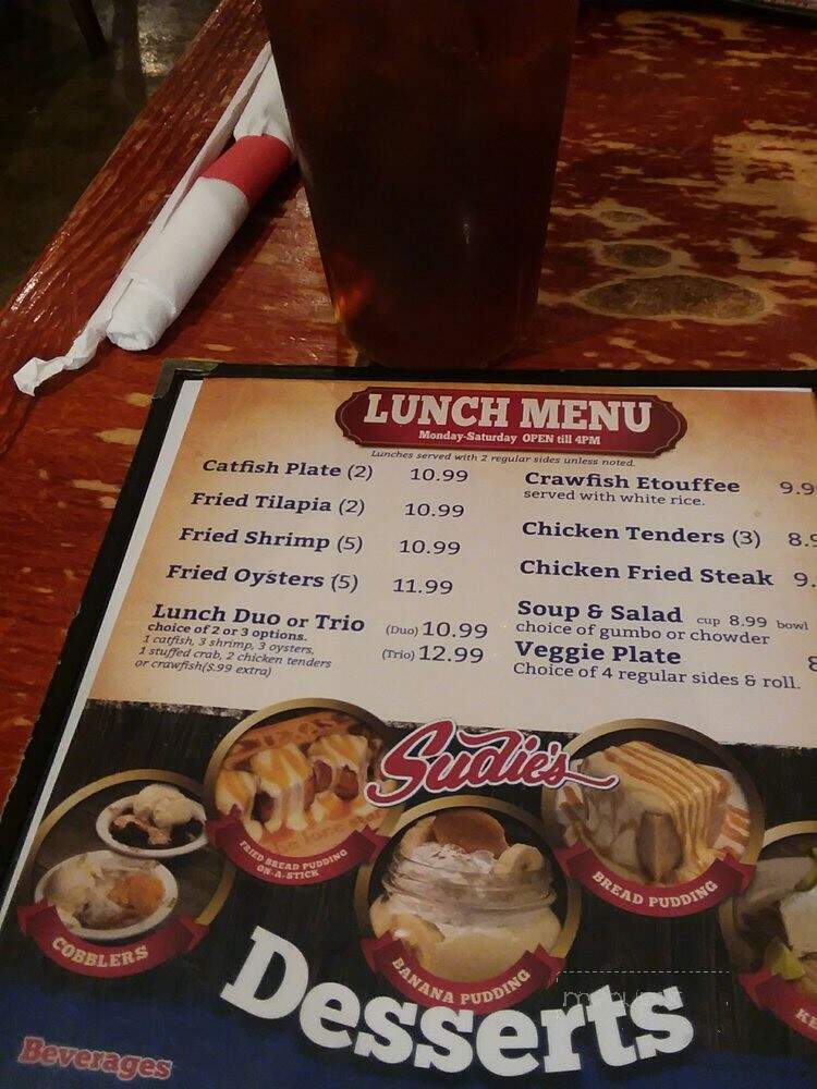 Sudie's Fish House - Crystal Springs, MS menu_pic