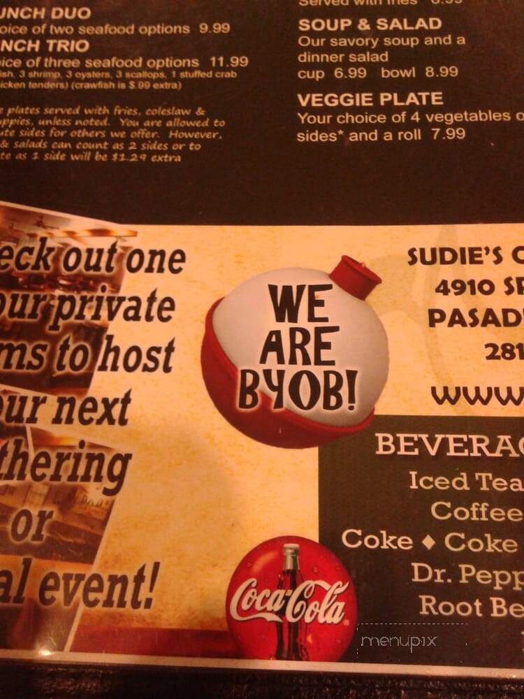 Sudie's Fish House - Crystal Springs, MS menu_pic