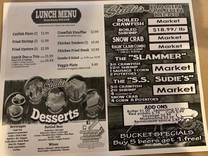 Sudie's Fish House - Crystal Springs, MS menu_pic