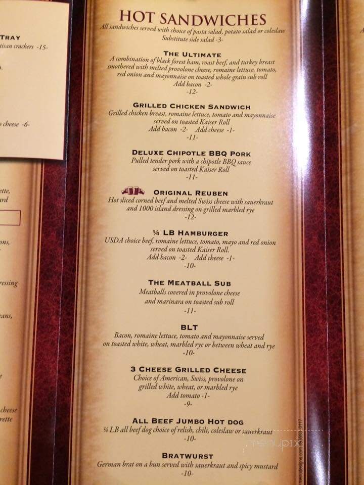 Rendezvous - St Augustine, FL menu_pic