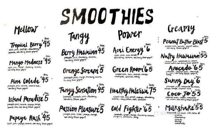 Waialua Bakery - Haleiwa, HI menu_pic