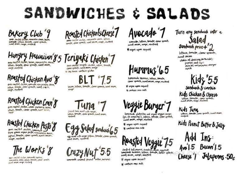 Waialua Bakery - Haleiwa, HI menu_pic