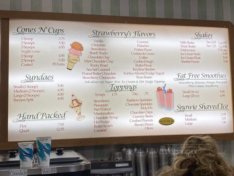Strawberry's Deli & Ice Cream - Jensen Beach, FL menu_pic