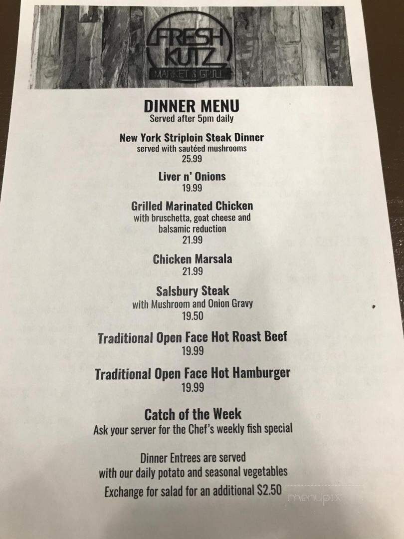 Fresh Cuts Market & Grill - Bracebridge, ON menu_pic