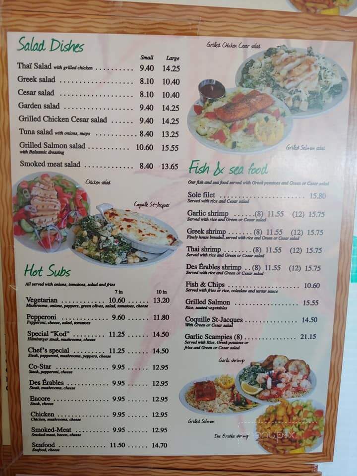 Restaurant Des erables - Foster, QC menu_pic
