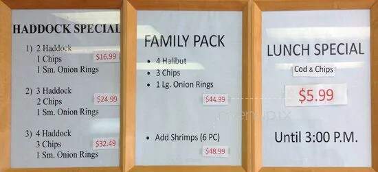 Milton Fish and Chips - Milton, ON menu_pic