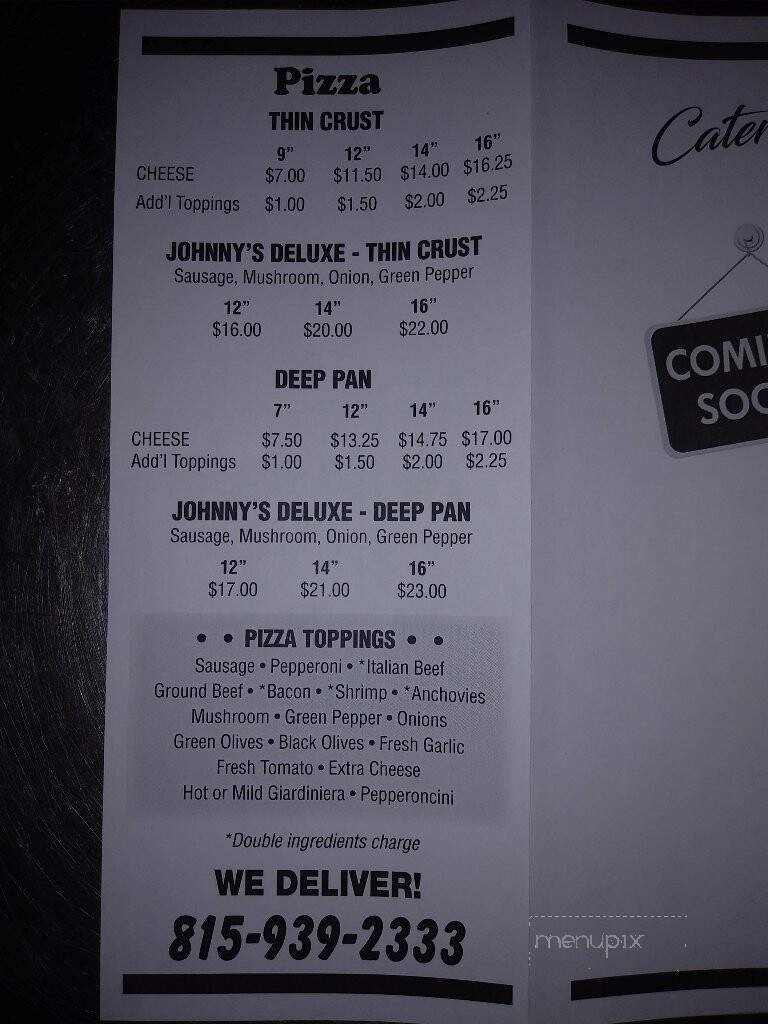 Johnny's Pizza - Kankakee, IL menu_pic