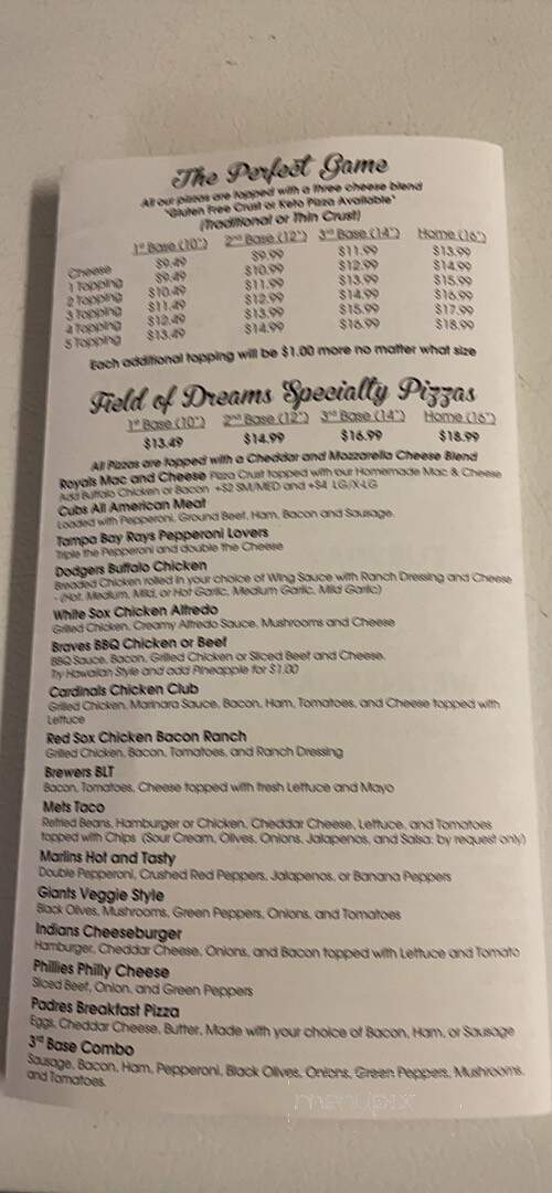 JW's 3rd Base - Rock Falls, IL menu_pic