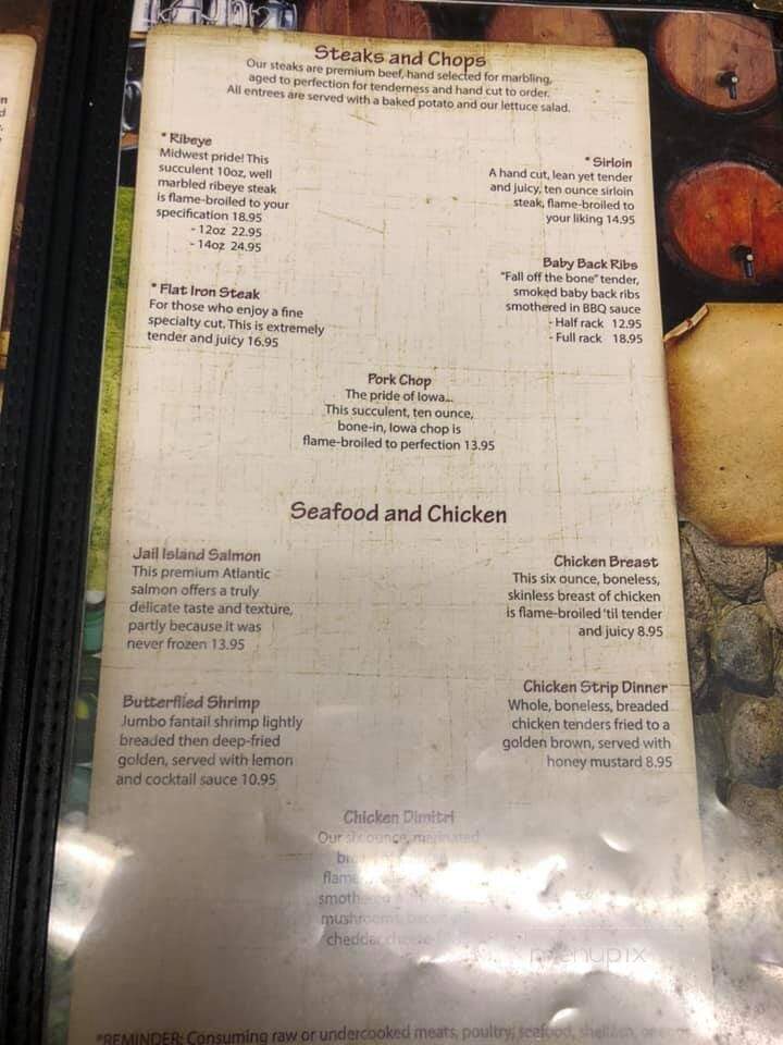 Billie Jo's - Algona, IA menu_pic