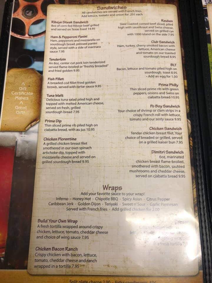 Billie Jo's - Algona, IA menu_pic