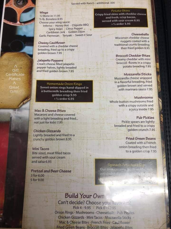 Billie Jo's - Algona, IA menu_pic