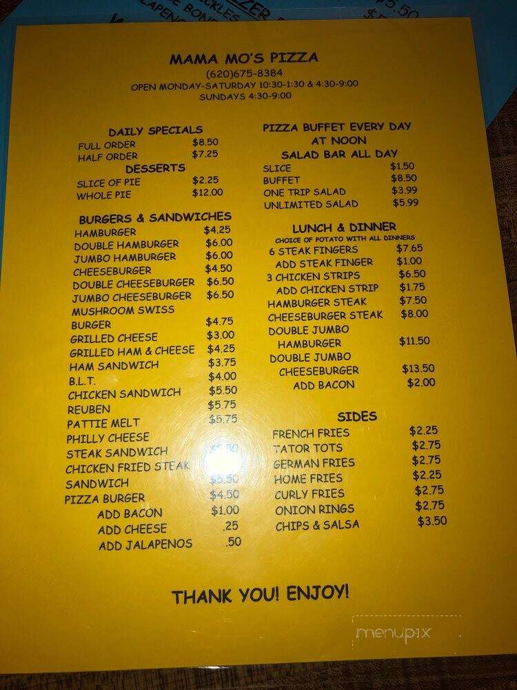 Mama Mo's Pizza - Sublette, KS menu_pic