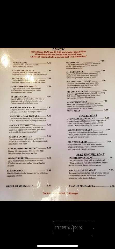 Lacosta Mexican Restaurant - Crossville, TN menu_pic