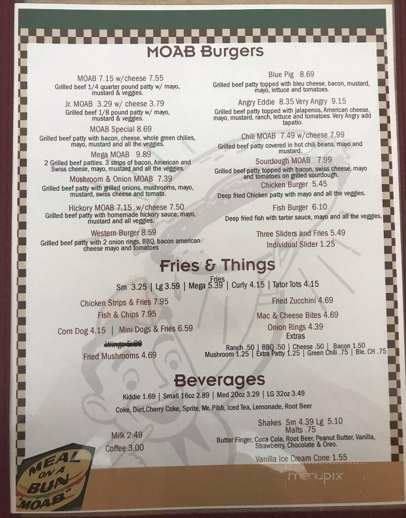 Fast Eddie's Moab Meal On Bun - Modesto, CA menu_pic