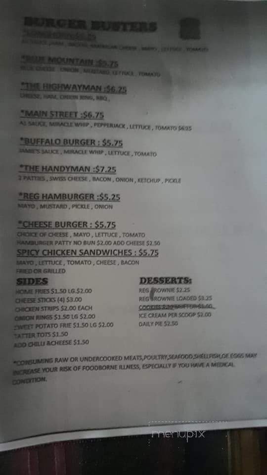 Stewart's Coffee Corner - Lexington, TN menu_pic