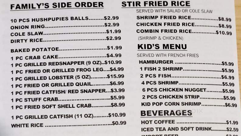 Angleton seafood shop