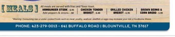 Boonies - Blountville, TN menu_pic